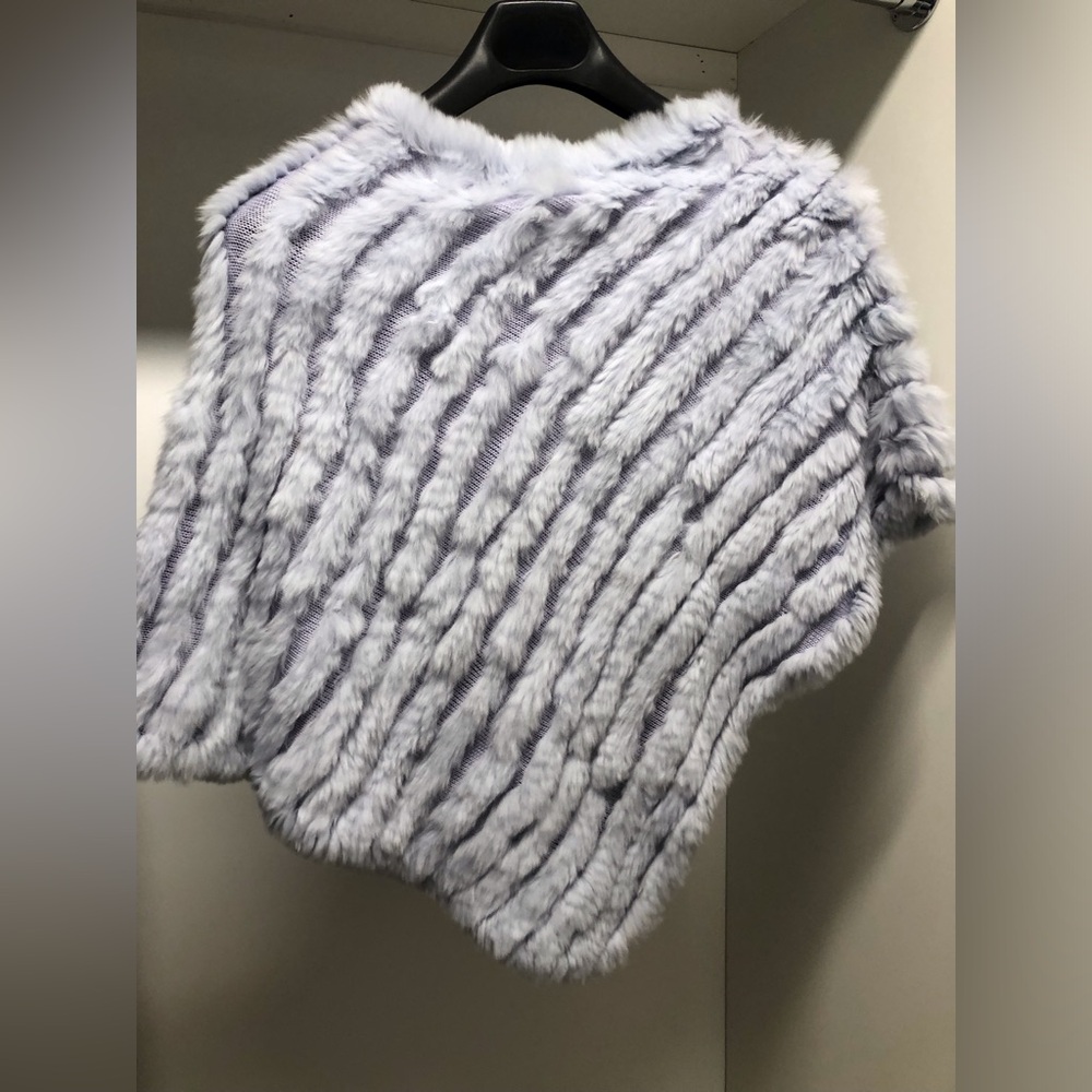 Genuine rabbit fur cape